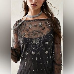 Free People Black Magic Midi Dress